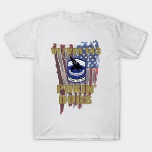 143 Crest Distressed Flag T-Shirt